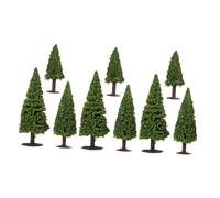 Gogogmee 9pcs Micro Landscape Tree Model Decor Building Model Dollhouse Scenery Supplies Tree Modeling Bonsai Mini Fake Simulation Train Accessories Miniature Forest Iron