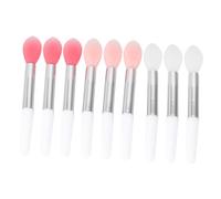 Gogogmee 9pcs Portable Silicone Lip Brush Soft Applicator Makeup Brushes for Precise Lipstick Lip Mask Application Travel-friendly Includes Pink Transparent Watermelon Red