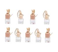 Gogogmee 9Pcs Refillable Auto Perfume Bottle Pendant Transparent Hanging Aromatherapy Diffuser for Car Home Durable Design Fresh Fragrance Air Purification