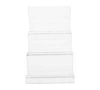 Gogogmee Acrylic Desktop Wallet Holder Rack Three Layer Storage Organizer Stand for Purse Clutch Display Transparent Shelf for Home Mall Shop Use