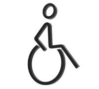 Gogogmee Acrylic Disabled Wheelchair Symbol Restroom Sign for Toilet Doors Non Deformable Bathroom Decal Providing Clear Direction for Accessible Washrooms and Elevators