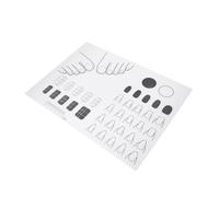 Gogogmee Acrylic Nail Training Mat Silicone Nail Art Practice Pad Washable for Professional Personal Use Application Skill Development