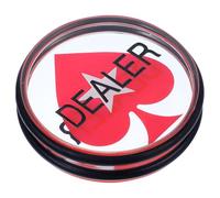 Gogogmee Acrylic Poker Chips Set with Dealer Button, 75mm round Gambling Tokens for Poker Game Accessory, Party Supplies Featuring Double-sided Dealer Button and Burr-free Design