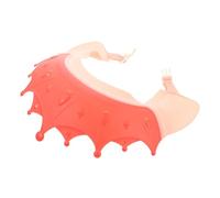 Gogogmee Adjustable Hair Wash Hat Bathing Cap Shower Shield for Flexible Hair Wash Crown Protecting Eyes Ears Face Red