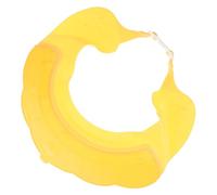 Gogogmee Adjustable Shower Hat for Hair Washing Bath Cap with Ear Protection Shower Shield for Boys and Cute Yellow Crown Design