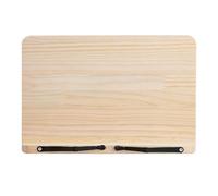 Gogogmee Adjustable Tilt Angle Book Rest Rack Wooden Desktop Reading Stand with Elastic Steel Clip Pine Solid Wood Material for Student Working and Learning