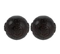 Gogogmee Agarwood Baoding Balls Solid Hand Exercise Massage Balls for Hand Grip Strength Training and Finger Fitness Ergonomic Sensory Massage Spheres for Repetitive Strain and Balanced