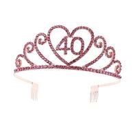 Gogogmee Alloy Crown Birthday Tiara for Charming Headdress with Design for Princess Birthday Decorations and Party Celebrations Beautiful Hair Accessory