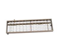 Gogogmee Aluminum Alloy Digits Rods Arithmetic Abacus Educational Brain Developing for Students Accountants with Tray Silver