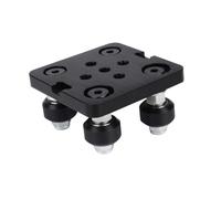 Gogogmee Aluminum Gantry Plate Pulley for Printer Parts Accessories European Standard Mini Five-wheel Pulley Black Wear-resistant Material with Fold-through Slots for Printing