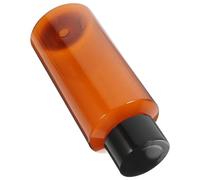 Gogogmee Amber Plastic Refillable Liquid Container with Leakproof Screw Cap for Travel Toiletries Cosmetic Lotion Shampoo Conditioner and Essential Oils Transparent Design for Easy