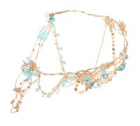 Gogogmee Ancient Chinese Tassel Forehead Chain Hair Accessories for Women Rhinestone Headband with Pendant Bridal Wedding Headdress for Photography Hanfu Stage Performance