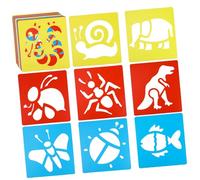 Gogogmee Animal Drawing Stencils Pet Plastic Templates for Painting Walls Floors Paper Versatile Reusable Art Supplies with Butterfly Snail Dinosaur Designs for Adults