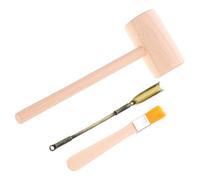 Gogogmee Archaeological Excavation Dig Kit Wooden Pretend Play Tools with Hammer Luoyang Shovel and Brush for Educational Fossil Digging for Birthday and Christmas