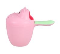 Gogogmee Baby Bath Rinser Shampoo Scoop for Toddlers with Hippo Design, Pink Large Plastic Shower Water Cup for Hair Rinsing and Bathing Assistance in Bathroom Safety