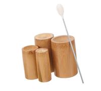 Gogogmee Bamboo Cupping Jar Traditional Massage Cups Smooth Mouths Safe for Full Body Therapy Small to Extra Large for Home and Spa Use