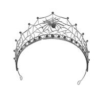Gogogmee Baroque Alloy Spider Web Bride Crown Gothic Headpiece for Wedding Halloween Cosplay Party Hair Accessory