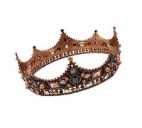 Gogogmee Baroque Bridal Crown Headband Retro Crystal Pearl Headdress for Wedding Party Prom and Costume