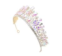 Gogogmee Baroque Rhinestone Wedding Crown Bride Crystal Tiara Headband for Bridal Party Vintage Baroque Sparkling Crowns Tiaras for Wedding for Women