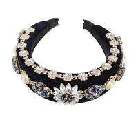 Gogogmee Baroque Style Elegant Hairband for Women Lightweight Comfortable Headband with Rhinestones Charming Hair Accessory for Daily Wear Face Washing and Styling