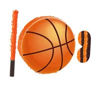 Gogogmee Basketball Pinata Party Game with Bat and Blindfold Cardboard Sports Themed Birthday Decoration for Teens Easy to Hang and Fill Event Pinata Decor Supplies
