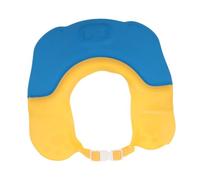 Gogogmee Bath Shower Cap Adjustable Silicone Shampoo Hat for Lightweight Ear Protection Hair Wash Shield for Boys and Portable Cute Pig Design in Yellow Blue