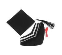 Gogogmee Bear Doll Graduation Costume Set with Polyester Collar Cap and Certificate for Bachelor Master and Doctoral Dolls Soft Academic Regalia for Stuffed Animal Keepsakes and Role Play