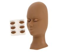 Gogogmee Beauty Therapists Realistic Makeup Training Head Replaceable Eyelids for Lash Practice