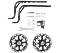 Gogogmee Bicycle Training Wheels Set Replaceable Black Support Wheels 12-20 Inch, Includes Professional Bike Bell and Installation Tools, Suitable for Balance and Cycling Safety