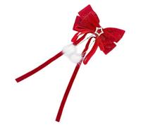 Gogogmee Big Bow Hair Clip with Bowknot and Pom Pom Decor for Women Sweet Hair Accessory for Wedding Prom Banquet Comfortable Non Pulling Barrette for Daily Wear