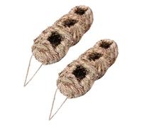 Gogogmee Birdhouses for Outdoor Straw Nests Garden Bird Houses Stand for Nesting Birds