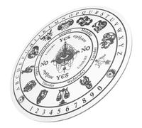 Gogogmee Black and White Acrylic Divination Pendulum Board 15Cm Small Engraved Energy Plate for Home Meditation and Fortune Telling Supplies