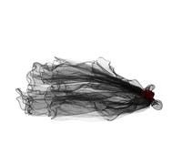 Gogogmee Black Floral Headpiece with Red Roses for Women Gothic Bride Costume Accessories for Masquerade Parties and Carnival