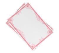 Gogogmee Blank Award Certificates Paper A4 10pcs Red Printable Certificate Inner Pages for School Diplomas and Business Honors, High School Award Supplies