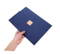 Gogogmee Blue Three-fold Certificate Cover Protector for Diplomas Awards Graduation Documents Lightweight Decorative Folder for Achievement Display