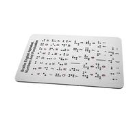 Gogogmee Braille Motherboard Blind People Gadget Numbers and Punctuation Blind Education Tools Accessible Learning Tools Resources Stainless Steel Silver
