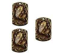 Gogogmee Brass Koi Fish Keychain Pendant for Good Luck Handmade Feng Shui Decor Multi-Functional Keychain Accessory Traditional Chinese Style for Collectors
