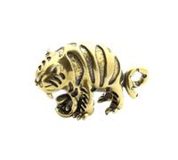 Gogogmee Brass Mini Tiger Keychain Pendant Lightweight Key Holder and Bag Charm Stylish Feng Shui Accessory Portable Gift for Friends and Family