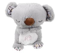 Gogogmee Breathing Plush Bear Sleep Soother for Infants and Toddlers Soft Stuffed Animal Calming Sound Machine Grey Color for Sleep Aid and Sensory Play