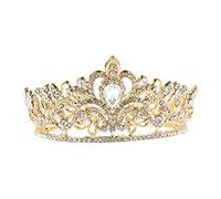 Gogogmee Bridal Crown Wedding Headdress Delicate Shiny Crown Party Hair Accessory for Bride Princess Queen Fancy Dress Occasion