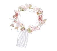 Gogogmee Bridal Flower Wreath Headband Garland Headdress for Weddings Parties and Festivals Eye-catching Hair Accessory for Women and Girls