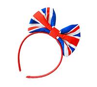 Gogogmee British Flag Bow Headband for Festival Hair Accessories Adorable Union Jack Design for Parties and Family Photos Bright Colors