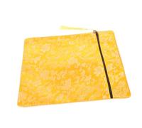 Gogogmee Buddhist Scriptures Bag Yellow Brocade Pouch Quran Cover Organizer for Religious Texts Documents with Striking Dragon Pattern for Daily Use