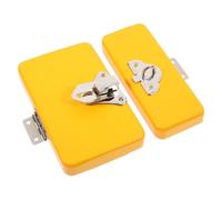 Gogogmee Busy Board Door Hasp Latch for Montessori Sensory Educational DIY Part Lightweight Yellow Enhances Fine Motor Skills Hand-eye Coordination and Creative Thinking Development