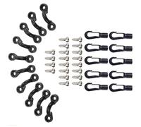 Gogogmee C-Shaped Fixing Buckle and Screw Set with Elastic Pulling Rope Hooks, 10pcs Kayak and Canoe Accessories for Outdoor Water Sports Maintenance