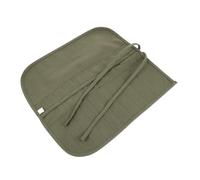 Gogogmee Canvas Brush Roll Pencil Case Portable Storage Pouch for Paintbrushes and Colored Pencils Wear-Resistant Canvas Convenient Roll-up Design for Artists and Students Military Green