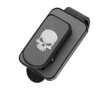 Gogogmee Car Sunglasses Holder Skull Head Sun Visor Clip with Non Slip Lining Compact Car Visor Organizer for Secure Eyeglass Mount