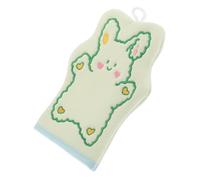 Gogogmee Cartoon Rabbit Bathing Glove Exfoliating Scrubbing Mitt with Adorable Embroidery for Gentle Mud Removal and Smooth Skin Care Bath Body Exfoliator