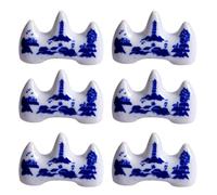 Gogogmee Ceramic Calligraphy Brush Pen Holder Set Fine Workmanship with Dragon Shape Design 6 Pcs Chinese Style, Suitable for Storing Calligraphy and Line Drawing Pens