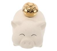 Gogogmee Ceramic Piggy Bank Cute Money Saving Jar for Boys and Prosperity Coin Holder for Nursery Living Creative Savings Box Encouraging Financial Habits Adults